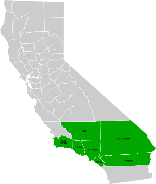 Service Area of California